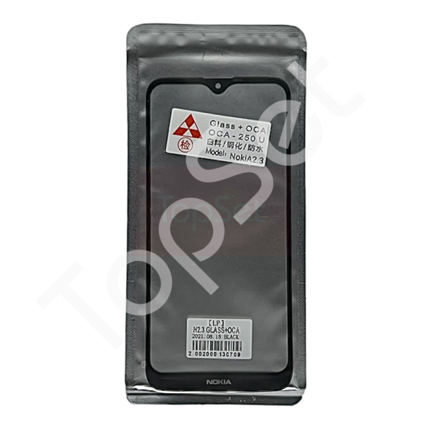 Стекло (переклей) + Пленка OCA Nokia 2.3 Черный Стекло (переклей) + Пленка OCA Nokia 2.3 Черный