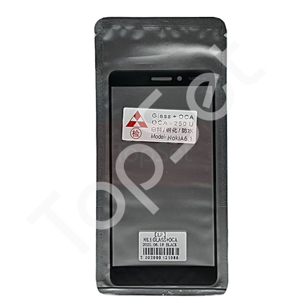 Стекло (переклей) + Пленка OCA Nokia 6.1 Черный Стекло (переклей) + Пленка OCA Nokia 6.1 Черный
