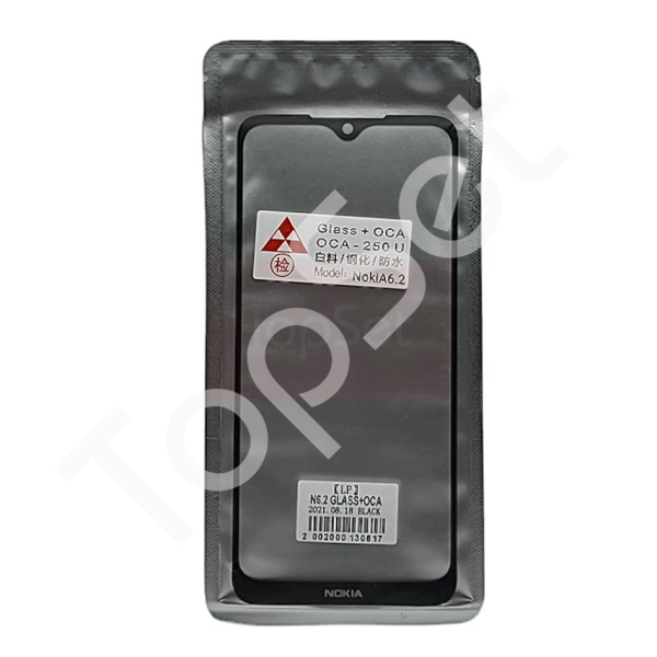 Стекло (переклей) + Пленка OCA Nokia 6.2 Черный Стекло (переклей) + Пленка OCA Nokia 6.2 Черный