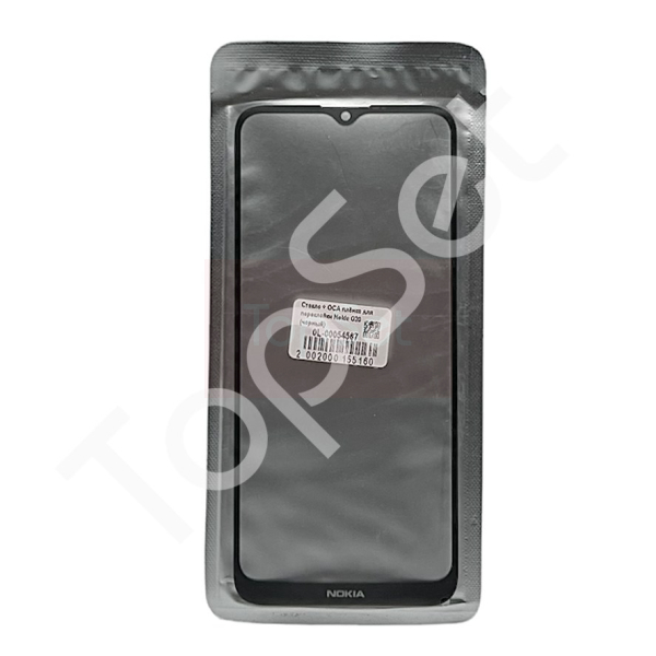 Стекло (переклей) + Пленка OCA переклейки Nokia G20 Черный Стекло (переклей) + Пленка OCA переклейки Nokia G20 Черный