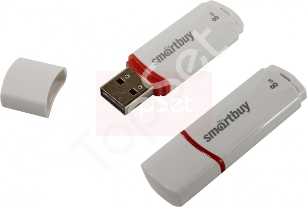 USB-флеш 8GB Smart Buy Crown Белый USB-флеш 8GB Smart Buy Crown Белый