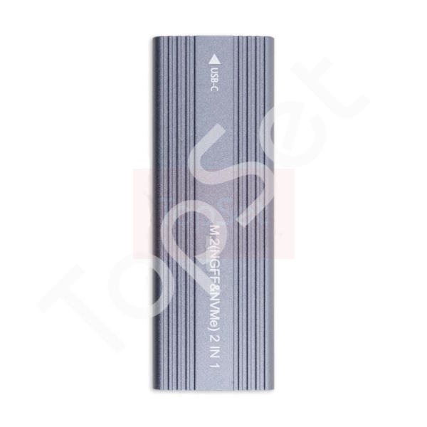 Внешний корпус жесткого диска M.2 NGFF/NVME (Type-C, USB C/3.1 алюминий) Серый (АКЦИЯ) (-20%)