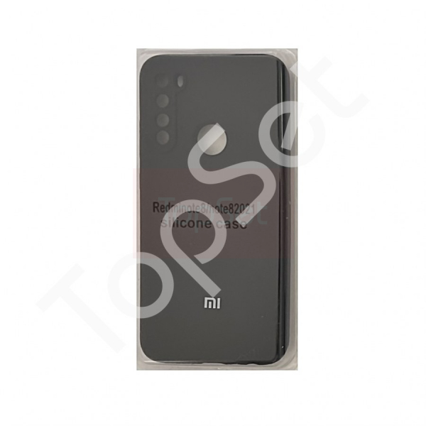 Чехол силиконовый Silicone Case (с закрытым низом) Xiaomi Redmi Note 8 (цвет 3) Черный