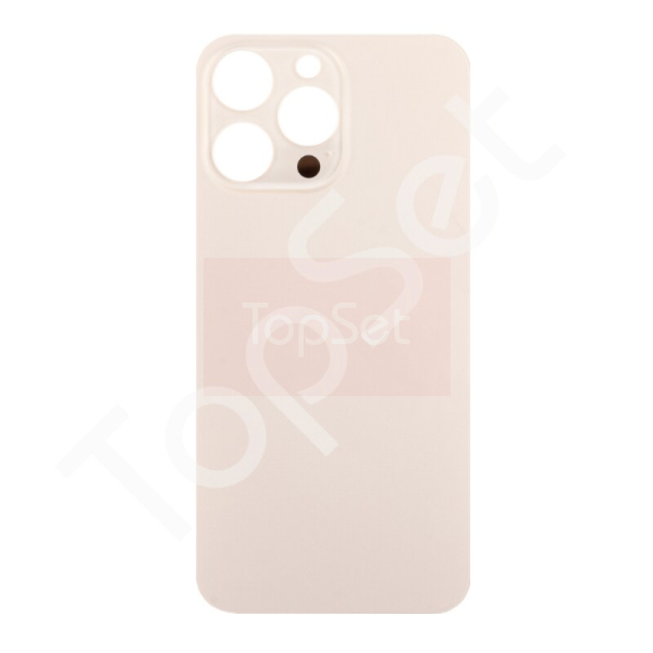 Задняя крышка iPhone 14 Pro (A2891) Золото (стекло, монолит, широкий вырез под камеру, логотип) - ПРЕМИУМ