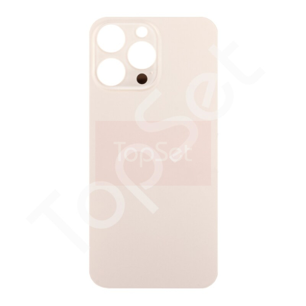 Задняя крышка iPhone 14 Pro Max (A2895) Золото (стекло, монолит, широкий вырез под камеру, логотип) - ПРЕМИУМ Задняя крышка iPhone 14 Pro Max (A2895) Золото (стекло, монолит, широкий вырез под камеру, логотип) - ПРЕМИУМ