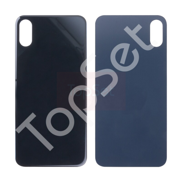 Задняя крышка iPhone Xs Серый (стекло, широкий вырез под камеру, логотип) - ПРЕМИУМ Задняя крышка iPhone Xs Серый (стекло, широкий вырез под камеру, логотип) - ПРЕМИУМ